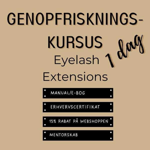 genopfriskningskursus i eyelash extensions